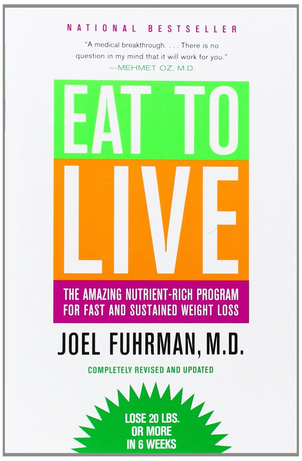 Cover of the book "Eat to Live" by Dr. Joel Fuhrman