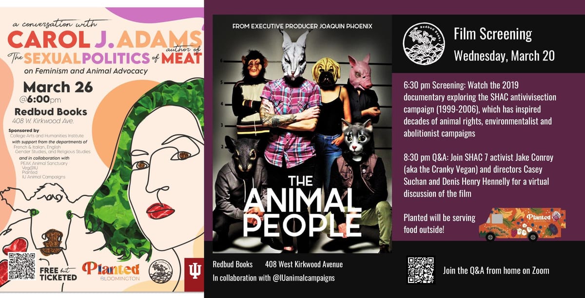 Two more events for March: film screening and book talk